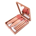 thumbnail image 3 of Juego de 5 pinceles de maquillaje portátiles, multifunción, sueltos, con espejo, para rubor, herramientas de belleza, 3 of 6