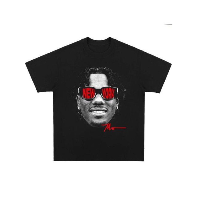 Malik Nabers Graphic T-Shirt With Signature Design Streetwear Hip Hop Style Cotton Crewneck Top For Men