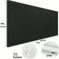 thumbnail image 3 of Large Bulletin Board Foldable 72x48 Inches Cork Board Alternative Large Felt Board Decorative Pin Board For Wall Foldable Photo Board SelfAdhesive Vision Board With 36 Pushpins Black, 3 of 7