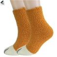 thumbnail image 3 of PULLIMORE 3 Pairs Women Warm Soft Plush Slipper Sock Winter Fluffy Microfiber Crew Socks Casual Home Sleeping Fuzzy Cozy Sock, 3 of 9