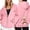 Pink, variant on Tanghaowl Sweatshirts for Women Loose Fit Ladies Christmas Printed Zipper Long Sleeved Pocket Drawstring Casual Hooded Sweatshirt with Cozy Fit Khaki M
