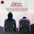 thumbnail image 3 of Daniel Smart Motorcycle Soft Polyester Rain Suit for Women Waterproof with Reflective piping and Zipper Closure., 3 of 7