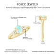 thumbnail image 5 of Rosec Jewels Ethiopian Opal Engagement Ring for Women - Natural Opal Diamond Ring - 5X7 mm Oval - AAA Quality, 18K Yellow Gold, US 11.00, 5 of 10