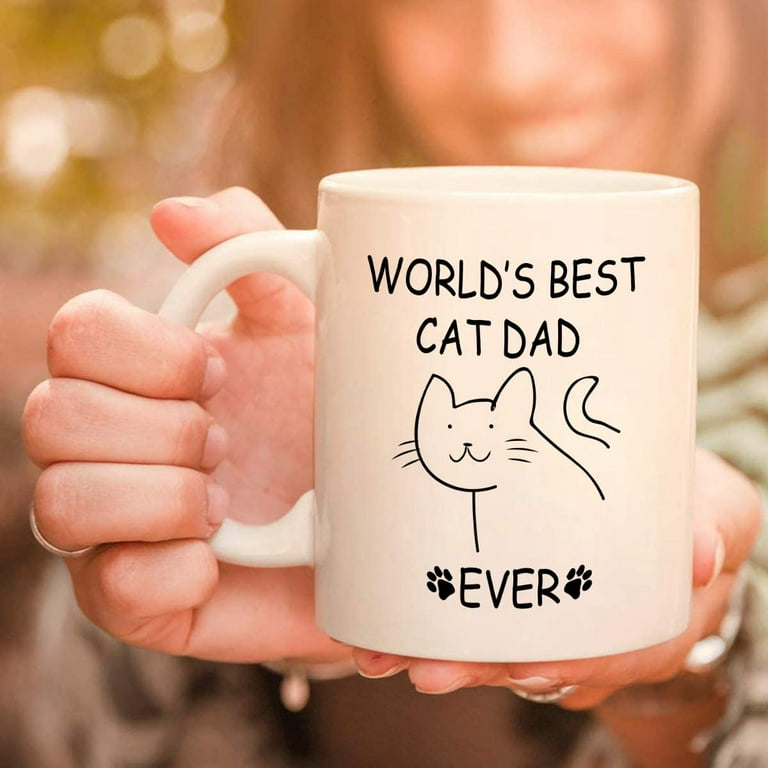 Gift for Dad World Best Cat Dad Ever Mug Cat Dad Mugs for Men