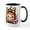 White/Black Inside, variant on CafePress - Halloween Pumpkin Leopard Print - 15 oz Ceramic Large White Novelty Mug