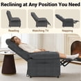 thumbnail image 6 of UHOMEPRO Modern Recliner Chair for Adults, Overstuffed Fabric Armchair with Adjustable Backrest & Footrest, Comfy Lounge Chair with Side Pocket for Living Room Bedroom Home Theater, 6 of 9