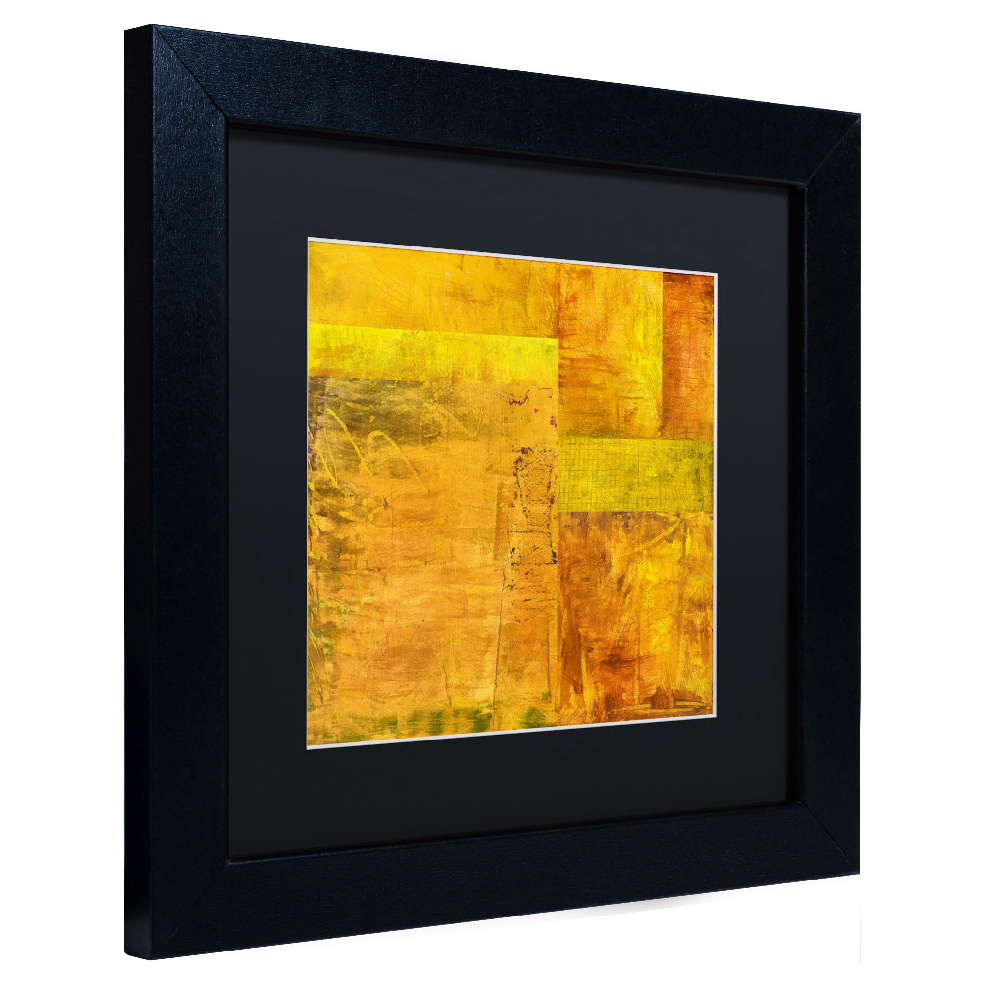Trademark Fine Art "Essence of Yellow 2" Canvas Art by Michelle Calkins, Black Matte, Black Frame