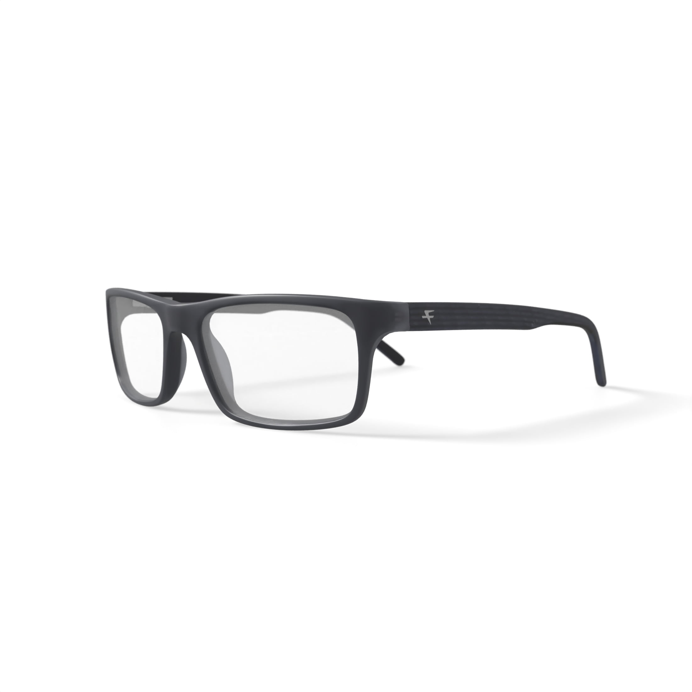 Fatheadz Men's Rectangular Eyeglasses, FH-00190 Pure, Grey, 58-18-150, with Case