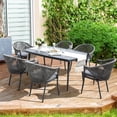 thumbnail image 5 of Nuu Garden 7-Piece Aluminum Ergonomics Design Dining Furniture Gray, 5 of 9