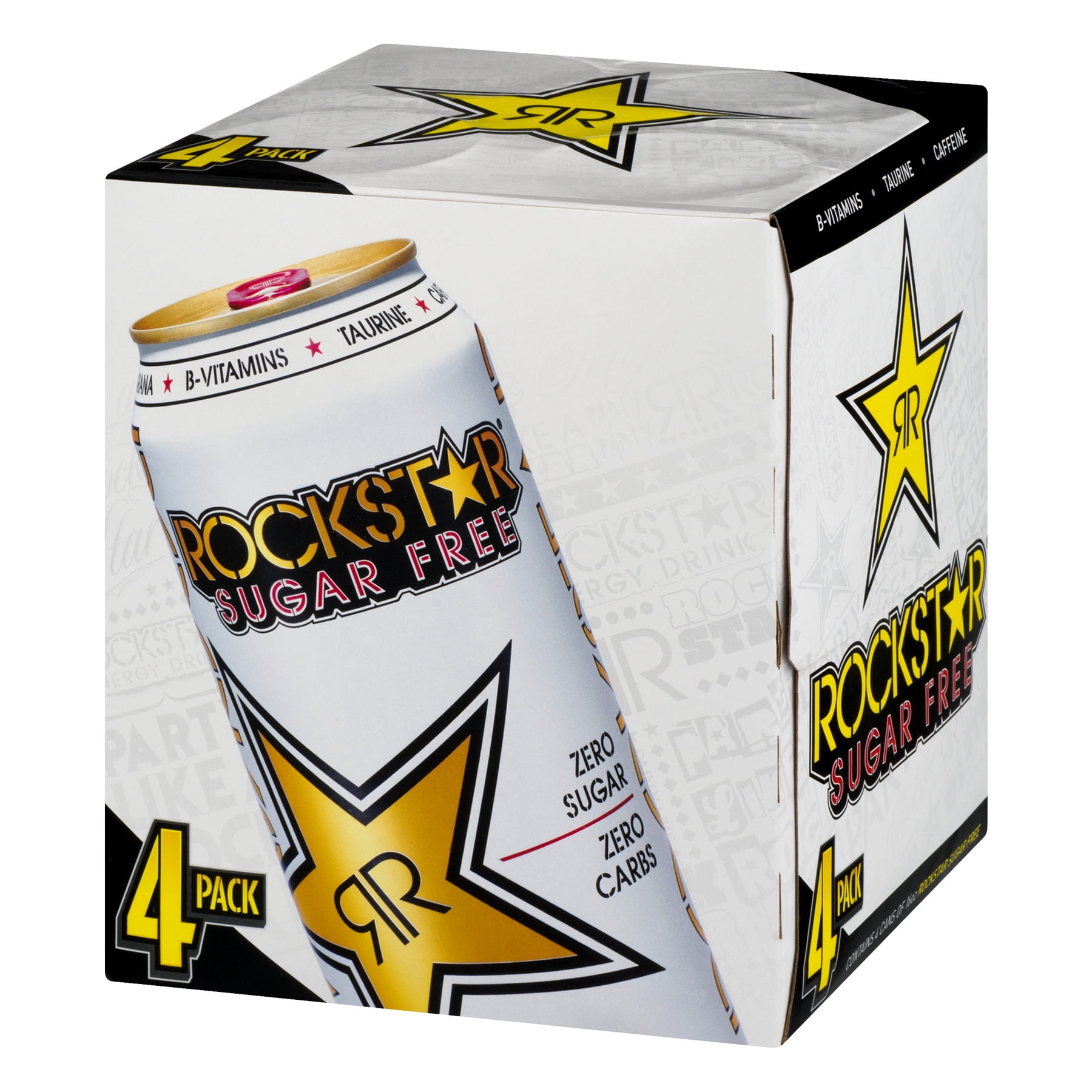 Rockstar Sugar Free Original Energy Drink 16 Fl Oz 4 Count Walmart Com Walmart Com