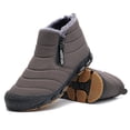 thumbnail image 4 of (Video Incluido) Los Populares Zapatos Invierno para Hombres Talla Amazon Además Botas Nieve Gruesas Y Terciopelo Zapatos Algodón Tubo Corto Cálidos Y Caña Alta Del Noreste Al Por Mayor (Gris 43), 4 of 7