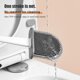 thumbnail image 2 of Cepillo de inodoro de silicona Limpiador de huecos con soporte Cabeza plana Herramienta de baño flexible Tmvgtek Oficina Multiescena Multifunción, 2 of 8