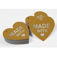 thumbnail image 4 of Inkdotpot Pack Of 50 Made With Love Wedding Favor Paper Tags Craft Real Silver Foil Hang Tags, 4 of 6