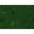 thumbnail image 1 of Ahgly Company Machine Washable Indoor Rectangle Transitional Green Area Rugs, 7' x 10', 1 of 7