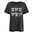 thumbnail image 3 of Bibifish Womens Oversized T-Shirt Relaxed Fit Trendy Watercolor Bow Print Detail Tee Soft Breathable Casual Daily & Outdoor T-Shirt, 3 of 4