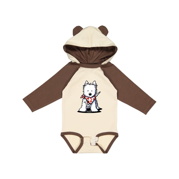 Inktastic Westie in Bandana Boys or Girls Long Sleeve Baby Bodysuit