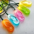 thumbnail image 3 of 9.8ft Plastic Flip Flop Party String Lights Beach Luau Pool Decor, Best Ambiance Lighting for Indoor Outdoor Home Garden Patio Wedding Valentine's Day Party Decoration. Set of 20 LED Summer Lights, 3 of 7