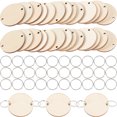 thumbnail image 4 of KONTONTY Khaki Round Wooden Slices 50Pcs for DIY Birthday Plaque Board Home Decoration, 4 of 5