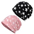thumbnail image 1 of Gorros JarSehera para mujer, algodón, quimio, con estampado de estrellas, 2 pares, 1 of 1