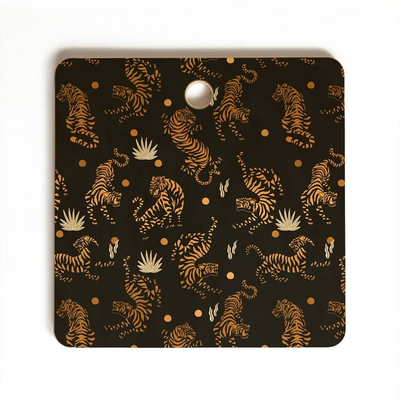 Society6 Marta Barragan Camarasa Golden tigers Square Cutting Board