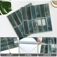 thumbnail image 4 of ABCISI 10 Sheets Subway Tile Peel and Stick Backsplash, 12”×12”Blue Self Adhesive Wall Tiles Stick on Back Splash for Kitchen,Bathroom,Camper, Easy to Clean and Resistant to Water, Oil, Heat, 4 of 21