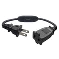 thumbnail image 1 of Cable de extensión polarizado Matsuzay de 2 puntas con Interruptor para lámparas adaptadores de corriente, 1 of 1