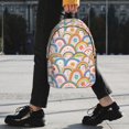 thumbnail image 2 of Disketp Rainbow Flowers Mochila Escolar de 15 Pulgadas, Mochila Ligera para Estudiantes, Viajes y Trabajo, Cómoda y Resistente para el Uso Diario, 2 of 6