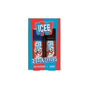 I Scream ICEE Syrup 2-Pack, Blue Raspberry & Cherry Flavors, Two 16.9oz Bottles
