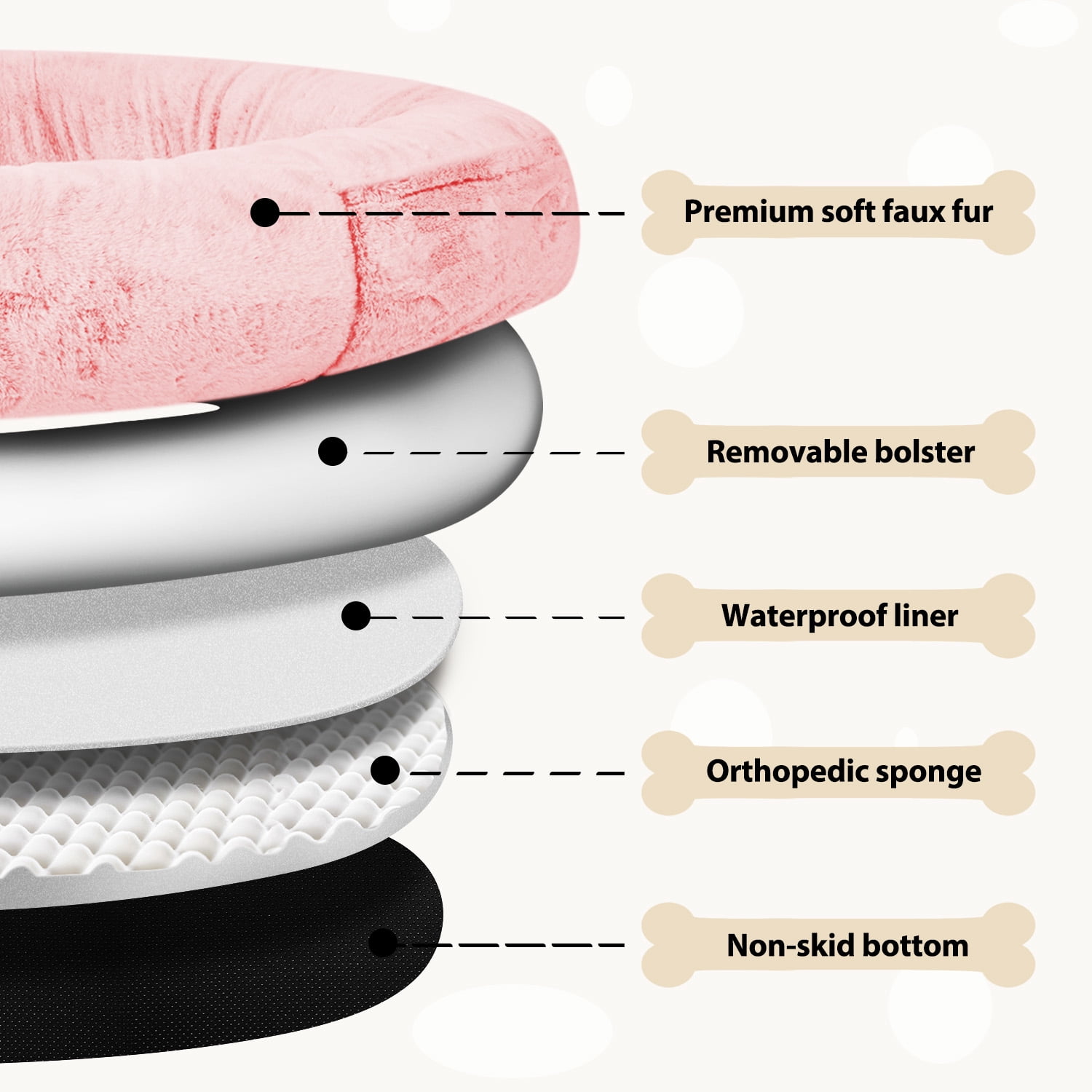 Human Dog Bed for Pets and Adults, 71"x45"x14" Human Size Giant Dog Pets Bed, Washable Faux Fur Cover for Humans with Blanket and Pillow,Pink