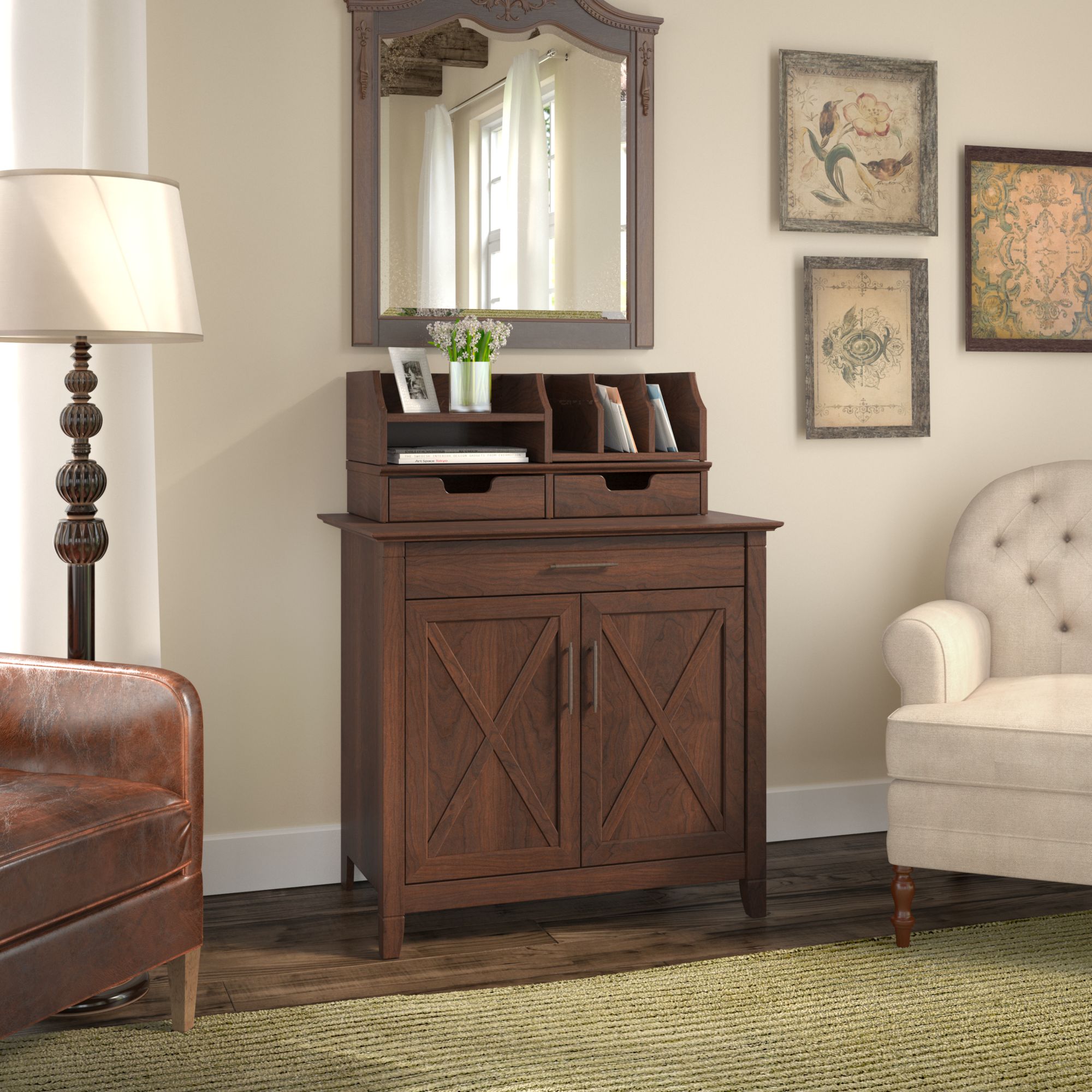 Laptop Storage Desk Credenza