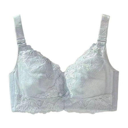 Zshosam Women s All Over Lace Push Up Bra with Sugarcup(Blue 36)