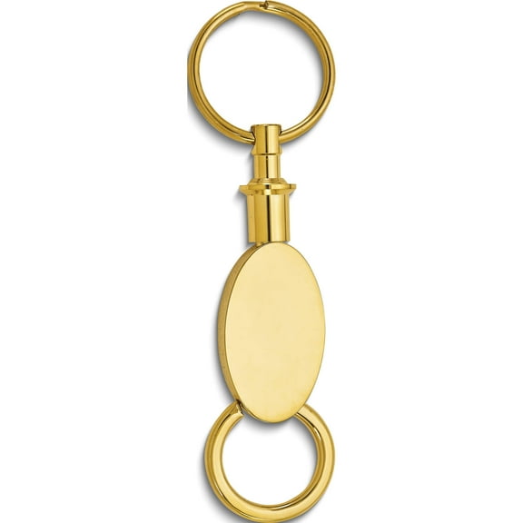 Fashion Gold-Tone Valet Key Ring (0.75 X 4) Made In China gm4936