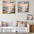 thumbnail image 4 of Designart "Winter'S Charming Beach Sunset II" Coastal Sunset Floater Framed Wall Art Living Room, 4 of 5