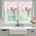 thumbnail image 4 of Pink Tulip Spring Floral Balloon Curtains for Bedroom/Front Door/Bathroom, Romantic Flowers Modern Art Plaid Tie Up Curtains 63 Inch Length Light Filtering Kitchen Curtains Shades for Windows 46"x63", 4 of 8
