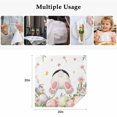 thumbnail image 5 of Easter Cloth Napkins, Spring Rabbit Feet Eggs Botanical Blooms Flowers Washable and Reusable Dinner Napkins Set of 4, Table Napkin for Kitchen Party Birthday Wedding Hotel Housewarming 20"x20", 5 of 9