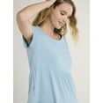 thumbnail image 3 of Time and Tru Women's and Women's Plus Tiered Cotton Mini Dress, Sizes XS-4X, 3 of 4