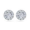 thumbnail image 2 of SuperJeweler 2 1/2 Carat Halo Diamond Stud Earrings in 14 Karat White Gold, Martini Setting for Women, 2 of 6