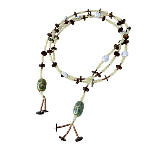 AOOOWER Crystal Beads Neck Chain Beaded Necklace Stackable Layered Neckwear Jewelry Gift for Layering and Enhancing Outfits