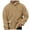 Khaki, variant on Heated Jackets For Men Hooded Solid Color Casual Fashion Fleece Oversized Denim Jacket Men,Beige,S