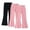 Multicolor_3, variant on Summer Toddler Girl's Flare Leg Long TrousersHigh Waist Flared Base Layer Sports Daily Wear Pants, 3-Pack