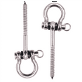 thumbnail image 2 of 4 Pcs Support à Vis en Acier Inoxydable 304 Supports de Balançoire Robustes 180° Matériel de Chaise Hamac de Yoga Ensembles de Balançoire, 2 of 9