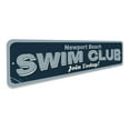 thumbnail image 3 of Swim Club Novelty Decor, Metal Wall Sign - 4x18 Inches, 3 of 4