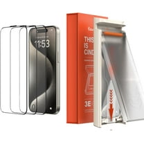 CUPERT 4K-HD screen protector, [game film] [zero bubble] anti fingerprint and anti spy tempered glass, with installation tool-3Pack(4K-HD iPhone16promax)