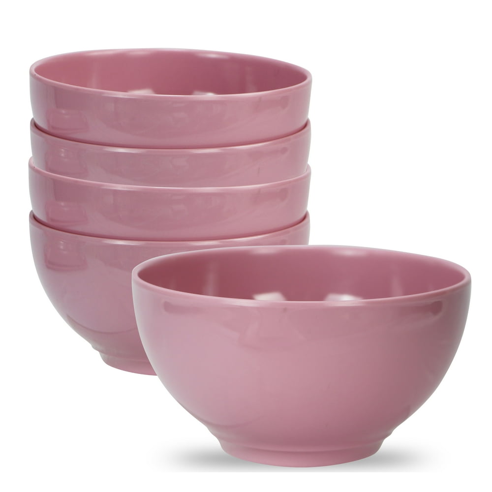 Calypso Basics, 6pc Melamine Bowl Set, Pink