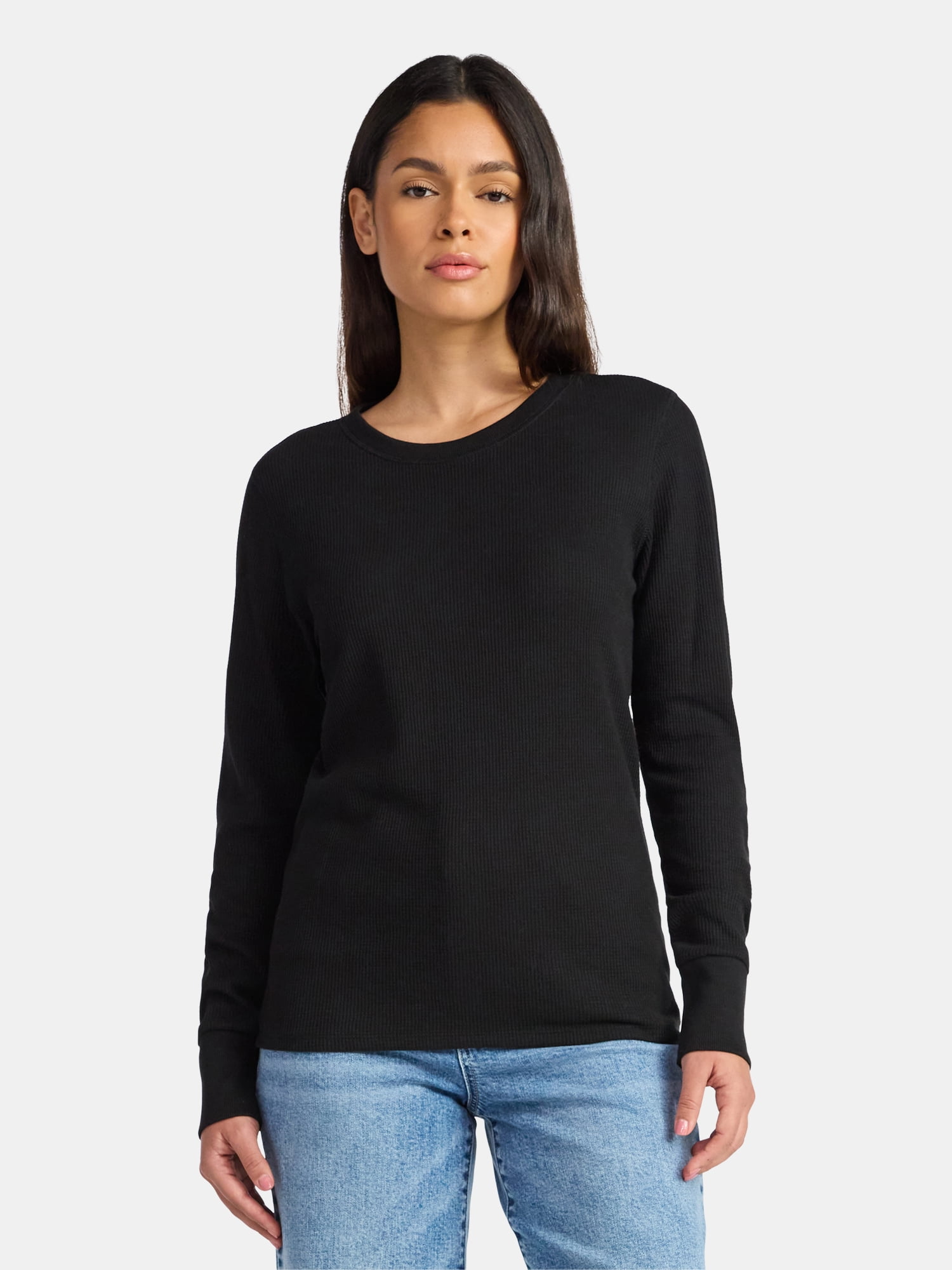 お*様 2000s HAMNETT Thermal long t Time and Tru Women's Thermal Tee with Long Sleeves, Size XS-XXXL