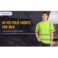 thumbnail image 4 of ProtectX 2 Pack High Visibility Short Sleeve Safety Reflective T Shirts, Construction Work Shirt for Men, ASIN Class 3 Type R, Lime Green - X-Large, 4 of 9