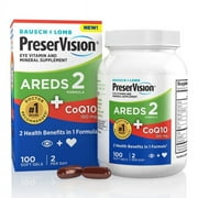 6 Pack - PreserVision AREDS 2 Eye Vitamins with CoQ10 for Heart Health, Lutein, Zeaxanthin, Vitamin C & E, Zinc, Copper, 100 Softgels