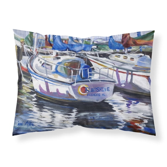 Carolines Treasures JMK1081PILLOWCASE Sunshine Sailboat Fabric Standard Pillowcase Standard multicolor