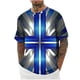 thumbnail image 1 of Mens Camisas de Manga Corta Impresión Casual Deportes Cuello Redondo Blusa, Poliéster Ligero para la Primavera Verano Al Aire Libre Uso Diario, 1 of 4