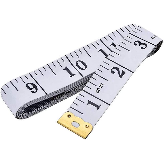 Cinta blanda medida doble escala de costura corporal, control flexible, compatible con la pérdida de peso, medición corporal médica, costura artesanal de vinilo, tiene Ce Afortunado Sencillez